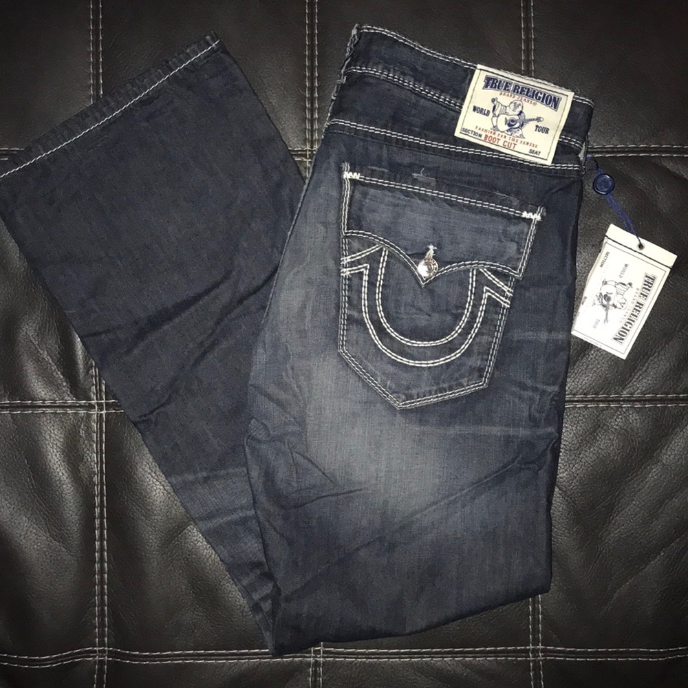 True Religion 38 Men’s Mega T Boot Cut Jeans NWT